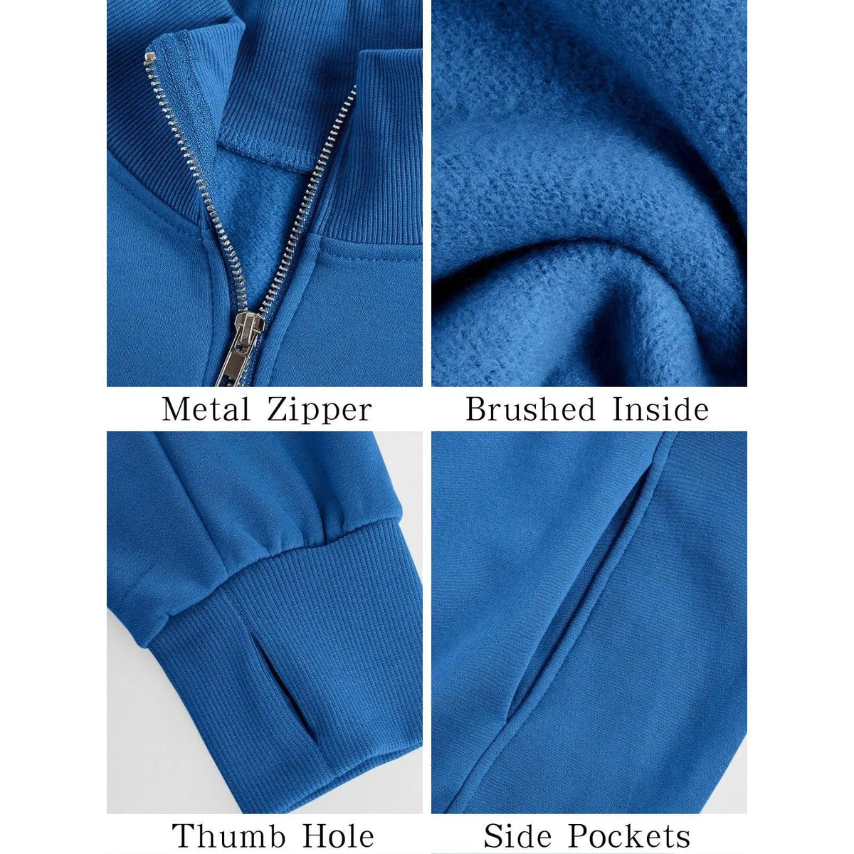 Women's Half Zip Fleece Sweatshirt
