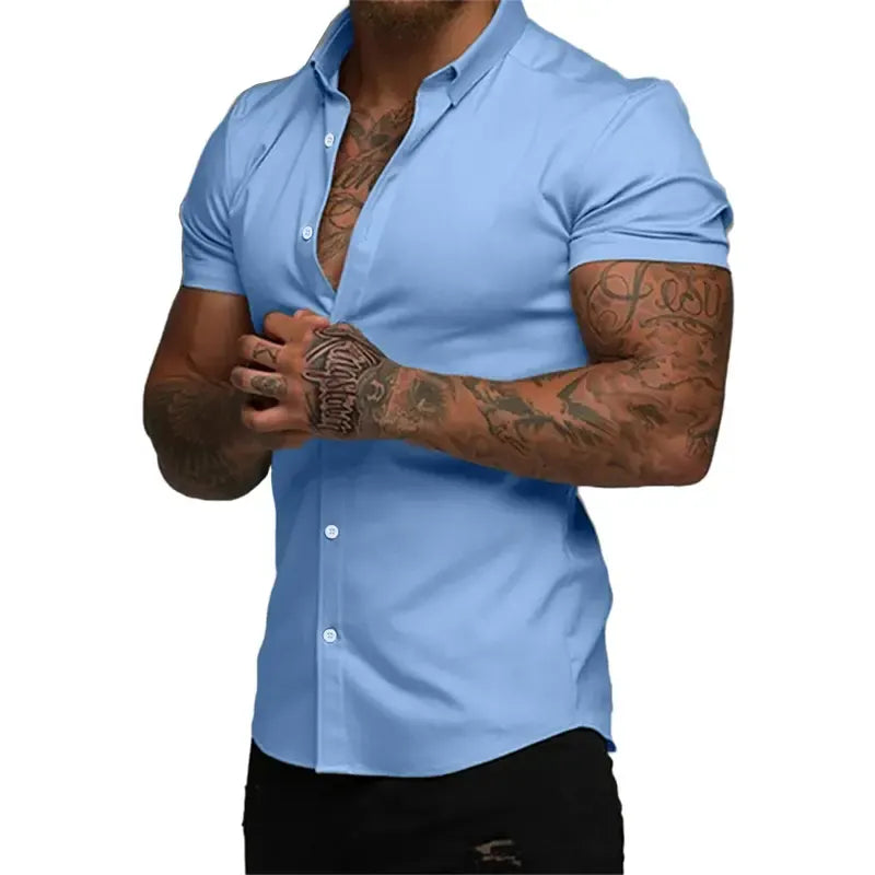 Men's slim-fit dress shirt