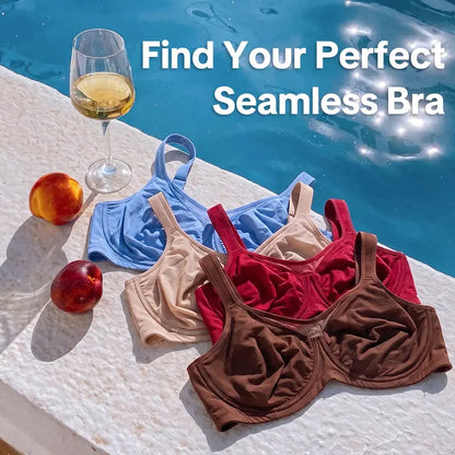 💐Women's Elegant Sheer Full Coverage Minimizer Bra ✨ Plus Size for Large Busts | No Digging, No Spillage & Ultra Comfy