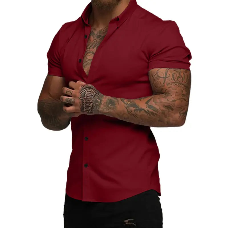 Men's slim-fit dress shirt
