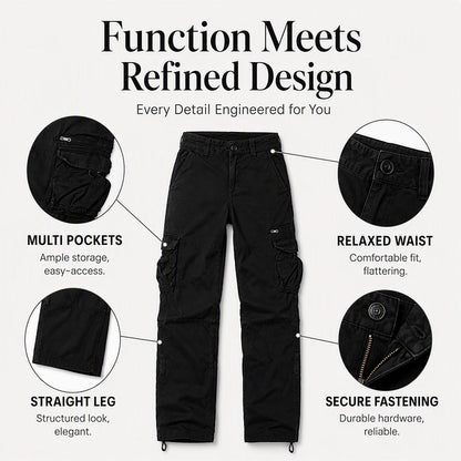 👖 New arrival ✨Women's Vintage Wide Leg Cargo Pants