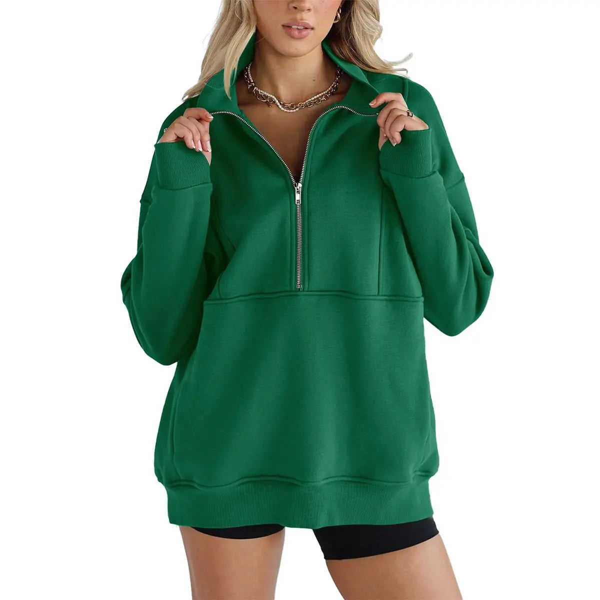 Women's Half Zip Fleece Sweatshirt