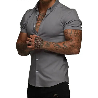 Men's slim-fit dress shirt