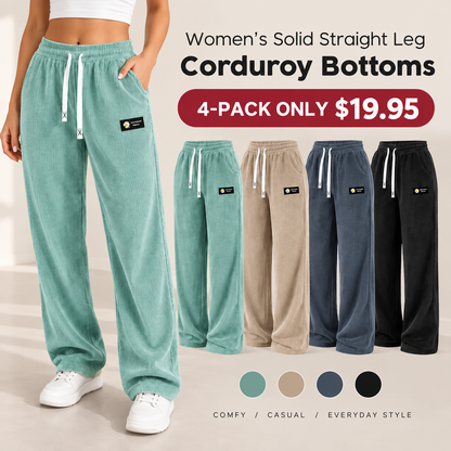 Women's Relaxed-Fit Straight-Leg Corduroy Pants