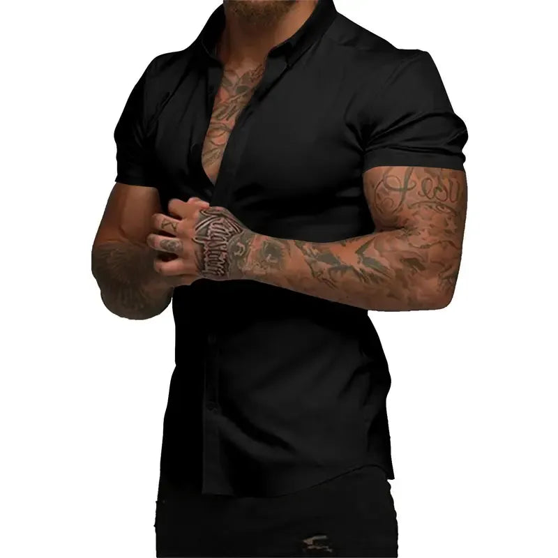 Men's slim-fit dress shirt