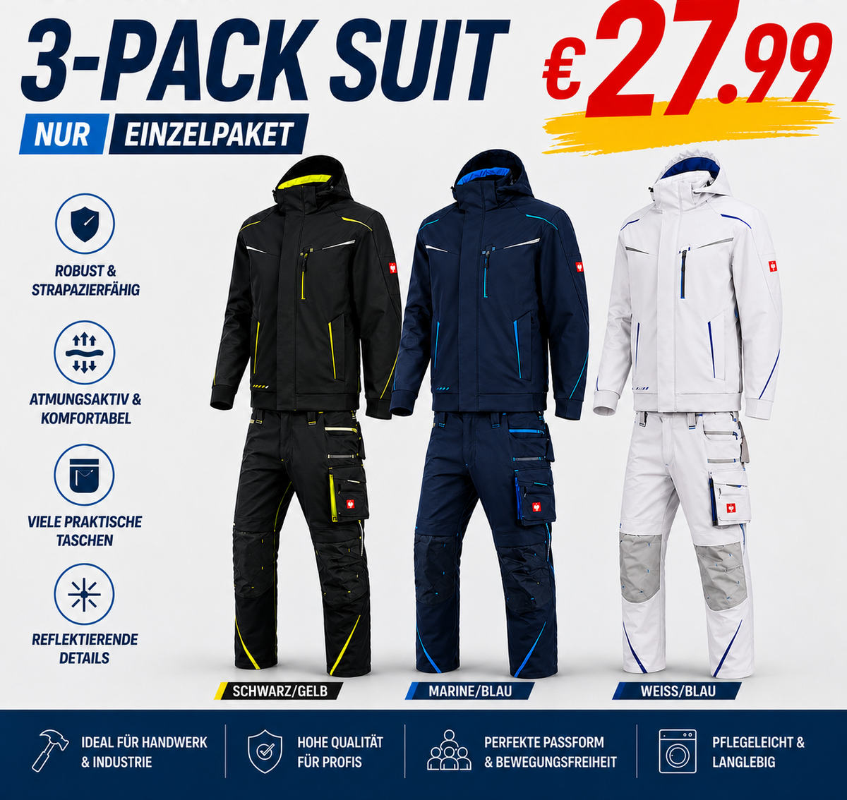 Offizieller Markenshop-Softshelljacke x Bundhose Set