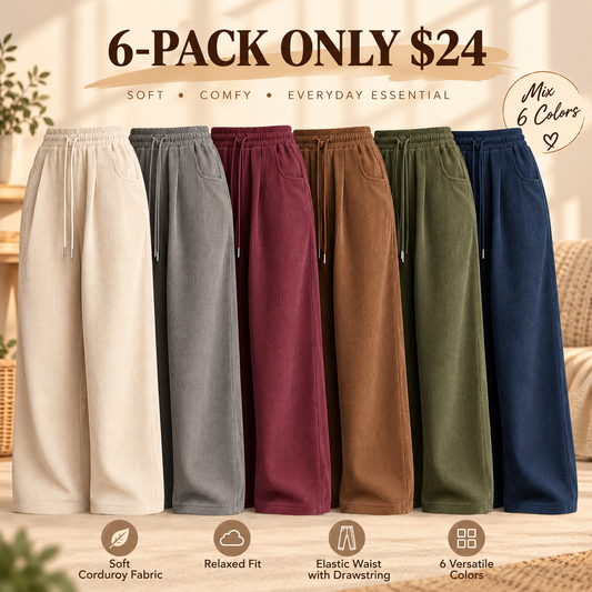 Women's Vintage Corduroy Loose Straight Pants