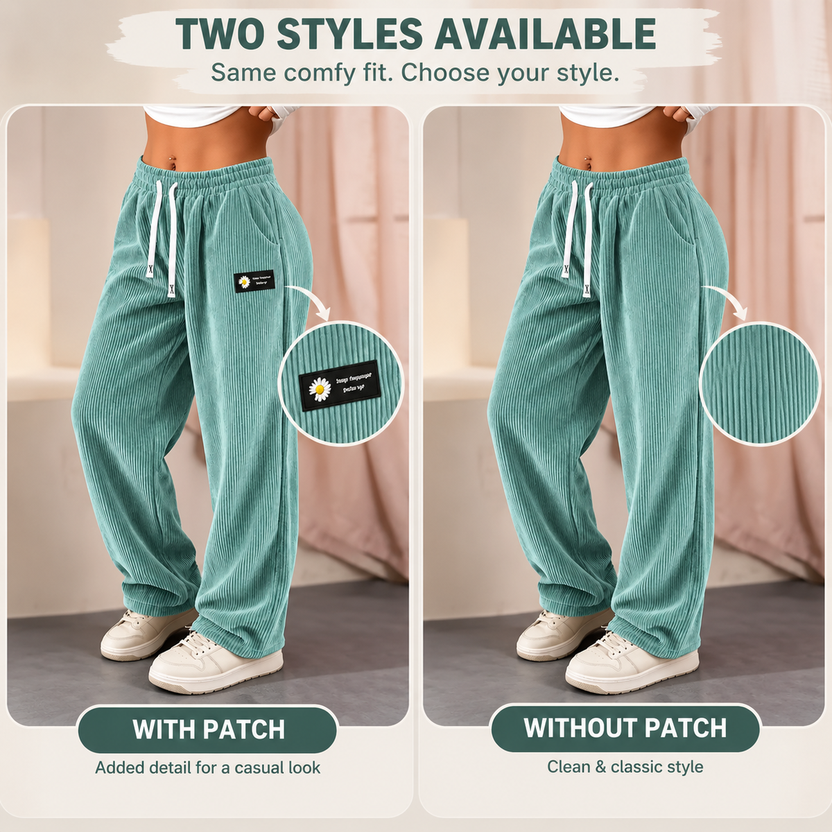 Women's Relaxed-Fit Straight-Leg Corduroy Pants