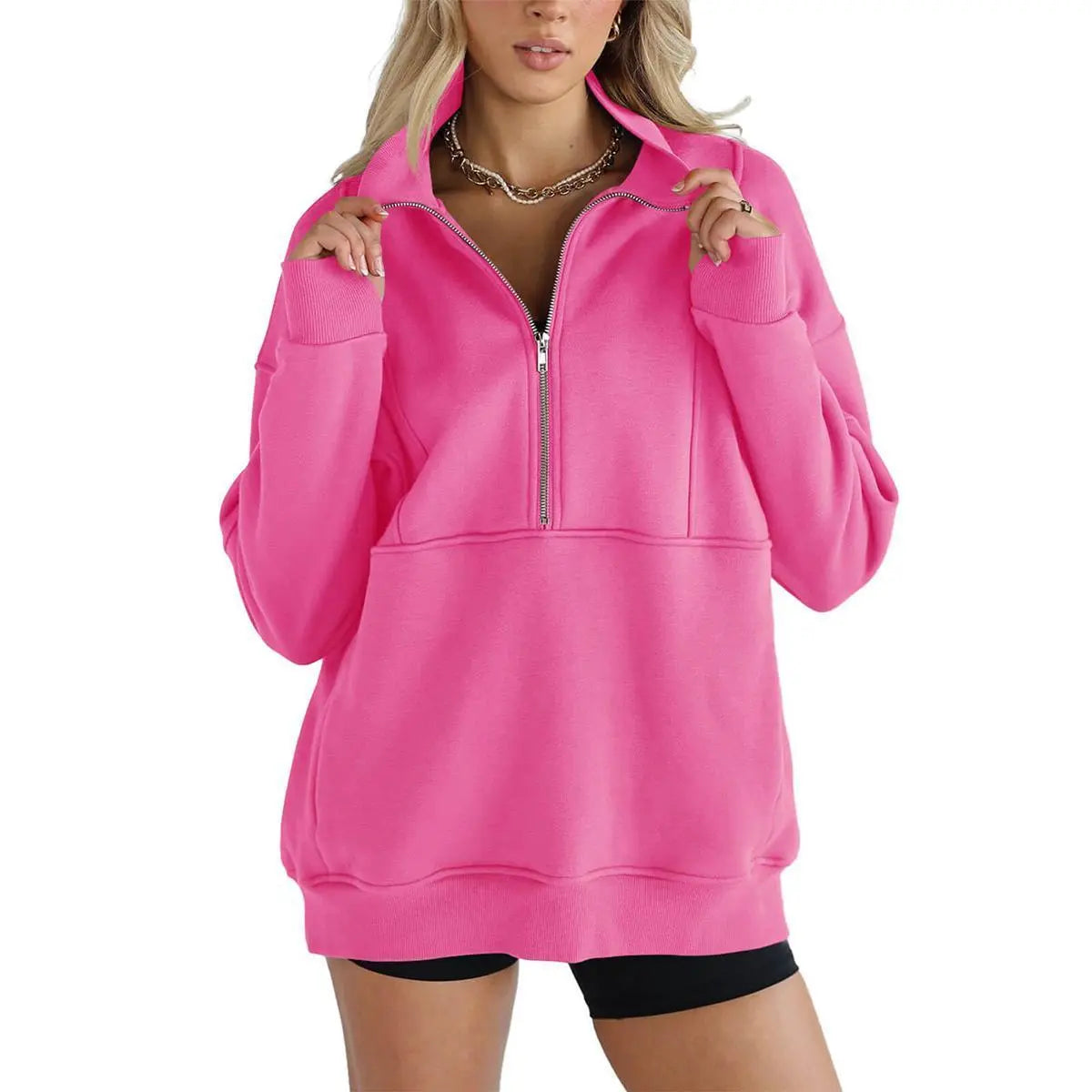 Women's Half Zip Fleece Sweatshirt