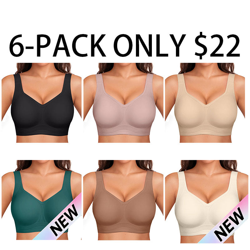 Women Seamless Lift Bra Wireless Push Up No Underwire Full Coverage Plus Bras