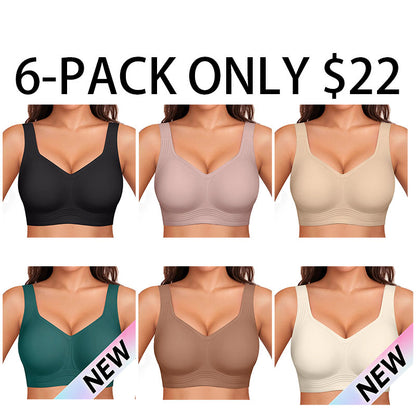 Women Seamless Lift Bra Wireless Push Up No Underwire Full Coverage Plus Bras