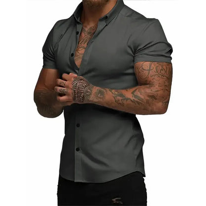 Men's slim-fit dress shirt