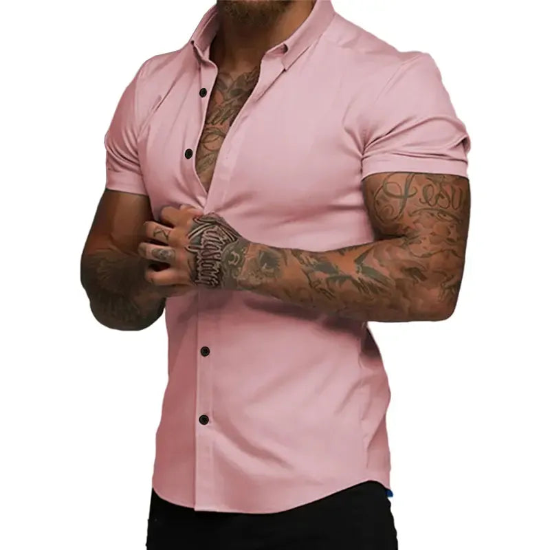 Men's slim-fit dress shirt