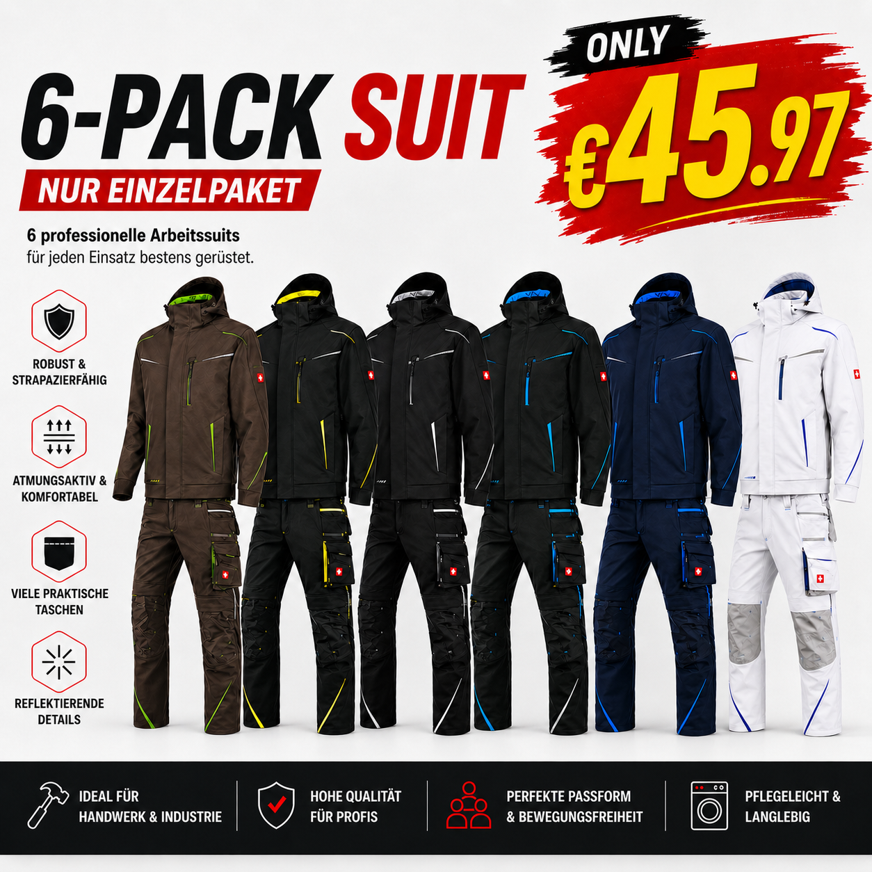 Offizieller Markenshop-Softshelljacke x Bundhose Set